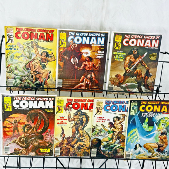Savage Sword Of Conan 38 43-44 46-47 55-56 Lot Marvel Magazine Bronze Age Norem - Picture 1 of 9